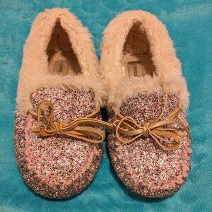 Crewcuts glittered moccasins size K1